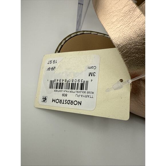 Tucker + Tate Arya Girls Cross Strap Rose Gold 3M Faux Leather Sandals‎ NWOB - Picture 6 of 8